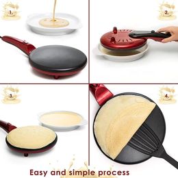 Pizza Pancake Machine Non-Stick Griddle Baking Pan Cake Machine Electric Crepe Maker Kitchen Appliance Cooking Tools