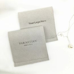 100pcs Microfiber Velvet Jewellery Presents Bag Custom Logo Earrings Ring Necklace Bracelet Tarot Storage Bags Wedding Gift Pouch