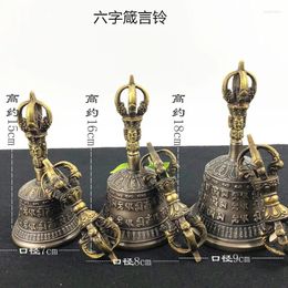 Decorative Figurines Nepal Imported Diamond Bell Pestle Five-strand French Pure Copper Tantric Bronze Instrument With Long Echo.