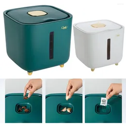 Storage Bottles 10 L Grain Sealed Jar Rice Container With Lid Plastic Kitchen Pantry Organization Bin Food
