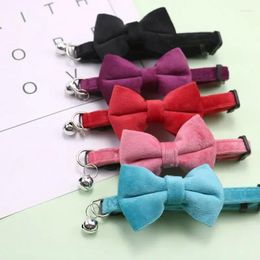 Dog Collars Pet Bow Bell Cute Cat Supplies Multicolor Adjustable Dressing Tool Accessories Y Harness