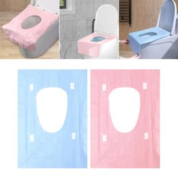 20x Portable Toilet Seat Covers Disposable Nonslip Adhesives Travel Accessories Liners for Stations Adults Kids Toddlers Hotels