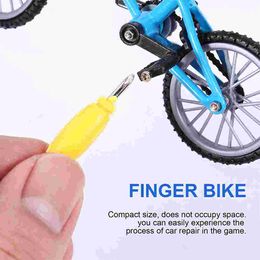 2 Sets Mini Mountain Bike Boy Playset Teck Deck Boy Kids Toys Finger Bike Sports Bmx