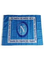 Flag of Italy SSC Napoli FC 3x5FT 150x90cm DPrinting 100D polyester Indoor Outdoor Decoration Flag With Brass Grommets 6743460