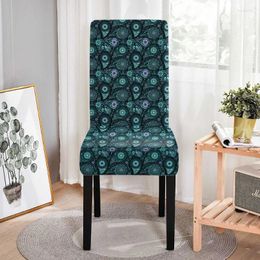 Chair Covers Boho Mandala Print Stretch Cover Spandex Elastic For Dining Room Seat Living Decoration