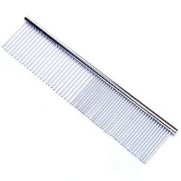 Size S Stainless Steel Cat Dog Puppy Pet Pets Brush Comb Double Row Teeth Comb Hair Fur Shedding Flea Trimmer Rake Grooming ZZ