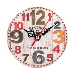 2023 High Quality Room Vintage Style Silent Antique Wood Wall Clock Wall Clocks Modern Living Room Free Shipping