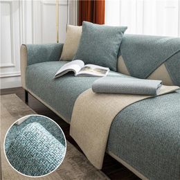 Chair Covers Solid Colour Sofa Protector Cover For Living Room Universal Cushion Mat Couch Non-slip Thicken Towel Home Decor