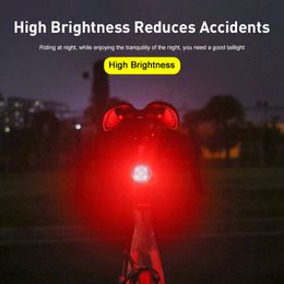 LED Light USB Rechargeable Rear Bike Light Set 220mah Lithium Battery 6 Mode Light Rear Tail Light Bike Accessories