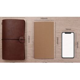 Leather Traveller Notebook Planners Creative DIY Vintage Travel Journal Notepads TN Sprial Recording Daily Memos Notebooks Gifts