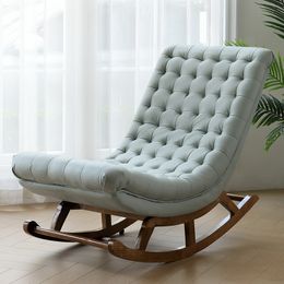 Rocking Chair Recliner Adults Home Casual Sofa Single Pregnant Women Leisure Chair Nordic Light Luxury Rocking Chair