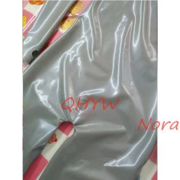 Neck Entry Handmade Natural Latex Catsuit Men Rubber Bodysuits Open Crotch Front Hole Szie XS -xxxl Costume (No Zip)