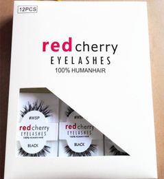 RED CHERRY False Eyelashes WSP 523 43 747M 217 Makeup Professional Faux Nature Long Messy Cross Eyelash Winged Lashes Wispies4088268