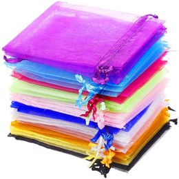 60 Pack Organser Bags Small Gift Bags Wedding Party Favor Bags 12 Colors 9 x 12CM Jewelry Pouches9243034