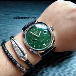 Luxury for Mens Mechanical Watch Automatic Movement Sapphire Mirror 44mm Imported Leather Watchband Brand Italy