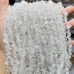 32" Inch Natural Rock Quartz Chips Beads Irregular Freeform Gravel White Crystal Loose Bead For Jewelry Making Bracelet Necklace