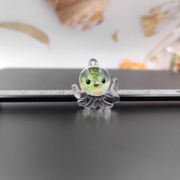 10pcs Funny Animals Octopus Beach Charms for Jewelry Making Crafts Marine Organism Pendants Flat back DIY Earring Keychain C1315