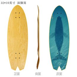 Blank Surfskate Deck, Tilted Tail, Deep Concave, Land Surf Skate Board, Longboard Deck, Sport Board Parts Supply, 32 Inch