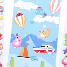 1 pc Kawaii Party of Animals Puffy 3D Stickers Scrapbooking DIY Journal Stationery Sticker Cute Deco Aesthetic Art Supplies