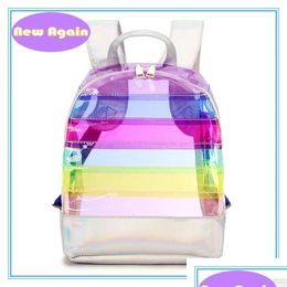 Backpacks Girls Cross-Border Womens Pvc Transparent Waterproof Fashion Bags Boys New Large Capacity Student Backpack Aryb214 Drop Deli Otd6Z