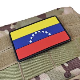 Venezuela Flag PVC Embroidered Armband Rubber Patch Military Tactical Patch Clothing Personality Accessories Sticker 8*5cm