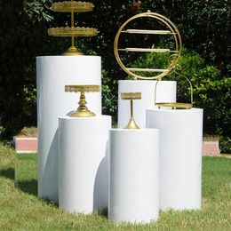 Party Decoration 3/5PCS Cake Table Cylinders Pedestal Stand Decor Plinths Pillars Backdrop For Birthday Event Holiday