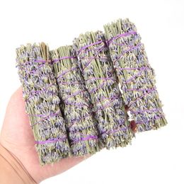 1Pcs Lavender Flower Smudge Stick Natural Dried Flower Lavender Stick Aromatherapy Stick For Home Cleansing