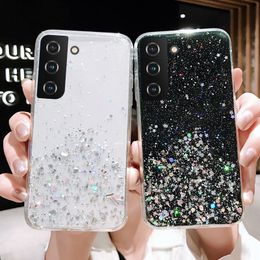 Luxury Bling Glitter Phone Case For Samsung Galaxy S22 S21 S20 S10 S9 Plus Ultra FE Lite Note20 10 Star Clear Soft Cover for s20