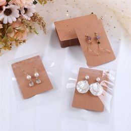 50Pcs Cardboard Paper Package Earring Cards For Ear Studs Retro Hanging Board Plain Jewelry Accessories Display Holder Tag Gift