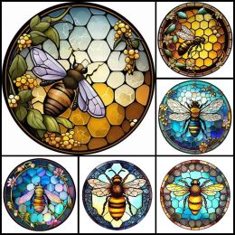 Diy Crafts Diamond Embroidery Insects Mosaic Handicrafts Diamond Painting New Rhinestones Stained Glass Bee with Honeycomb