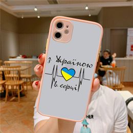 New Ukraine Flag pattern print Phone Case for iPhone X XR XS 7 8 Plus 11 12 13 14 pro MAX 13mini Translucent Matte Case