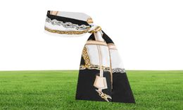 2021 Silk Scarf handbags women bags letter flower scraves Top grade hair 3 colors 26581 8x120cm VSJ012347226