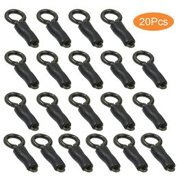 20Pcs Catfish Accessories Tackle Back Lead Clips With Silicone Sleeves Locking Tube Fishing Convert Rig Connector Angling Supply