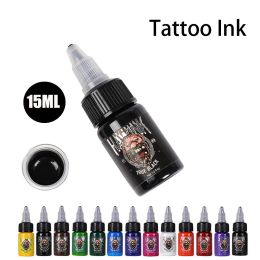 Supplies 1 Bottle 15ml 14 Colours Professional Tattoo Ink for Body Art Pigment Permanent Microblading Beauty Art Tattoo Ink Supplies