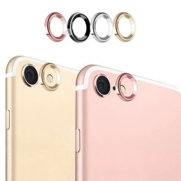 2 In 1 Metal Camera Lens Protector for iPhone 7 8 Plus X Lens Protective Circle Ring Cover with Tempered Glass Film for iPhone X