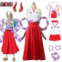 Anime Costumes Womens Anime OnePiece Vest and Pants Cosplay Costume Yamato Nico Robin Adult Outfits Halloween Carnival Party Uniform Suit 240411