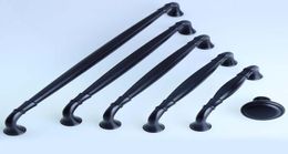 black furniture handles 96mm 128mm 160mm 192mm 256mm cabinet drawer knobs s dresser door metal hardware 6447563