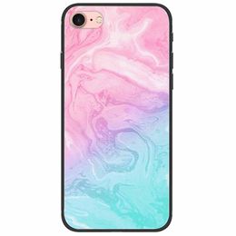 For iPhone SE 2020 2016 Case Soft Luxury Marble TPU Bumper for iPhone 7 8 Plus Silicone Phone Cover 7Plus 8Plus Cool Protective