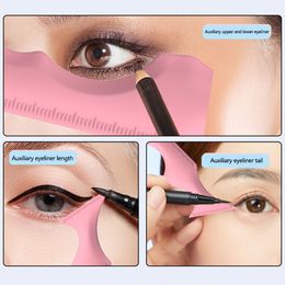 Eyebrow Pencil Stencil Silicone Eyeliner Stencil Wing Tips Multifunctional Resusable Applicator Makeup Tool for Beginners