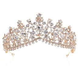 Luxury Rhinestone Tiara Crowns Crystal Bridal Hair Accessories Wedding Headpieces Quinceanera Pageant Prom Queen Tiara Princess Cr5172548