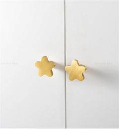 Solid Brass Furniture Handle Door Knobs Star Pumpkin Cylinder Shape Handles for Cabinet Kitchen Cupboard Drawer Pulls
