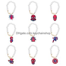 Keychains Lanyards Red Hero Charm Accessories Cup For 40Oz Simple Modern Tumbler With Handle Sile Key Chain Drop Delivery Otzcd