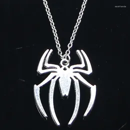 Chains 20pcs Fashion Necklace 38x29mm Spider Halloween Pendants Short Long Women Men Colar Gift Jewellery Choker