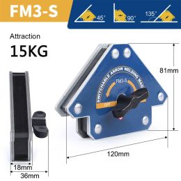 Allsome Magnetic Welding Fixer Holders With Switch Multi-angle 45°,90°, 135° Neodymium Magnet Holding Auxiliary Locator Tool