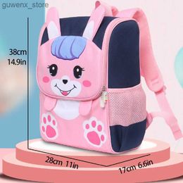 Backpacks 3D cartoon kindergarten childrens backpack cute nylon lightweight school backpack Kawaii childrens backpack Mochilas Y240411KXRLY240417KXRLKXRL