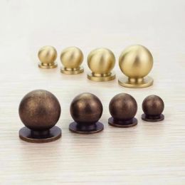 Solid Brass Handle kitchen Cabinet Handles Ball Handle Wardrobe Door Handles Cabinet Spherical Single-Hole Simple Small Knobs