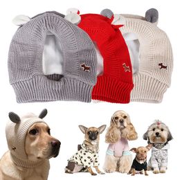 Pet Dog Hat Autumn Winter Cute Windproof Warm Rabbit Ears Frog Glasses Headgear Velvet Knitted Hats Puppies Pet Accessories