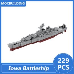 Iowa Battleship 1:1000 Scale Boat Model Moc Building Blocks Diy Assemble Bricks Educational Creative Colllect Toys Gifts 229PCS