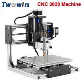 TWOWIN CNC 3020 Machine DIY Laser Engraver 3 Axis GRBL Control CNC Cutting Milling Machine 200W/300W Wood Router for Beginner