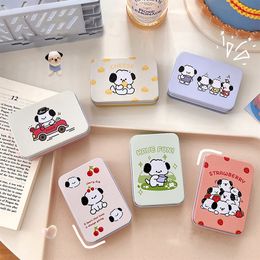 Cute Dog Printing Sticker Box Jewellery Box Metal Box Desktop Organiser Storage Box Easy to Carry School Stationery